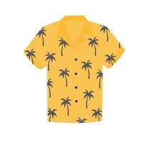 Camisa hawaiana aloha para unas felices vacaciones sin preocupaciones. vector