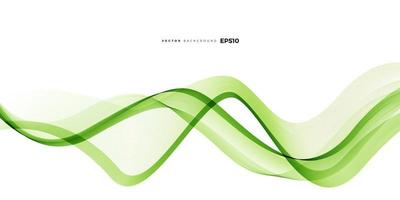 Abstract green line wave vector background