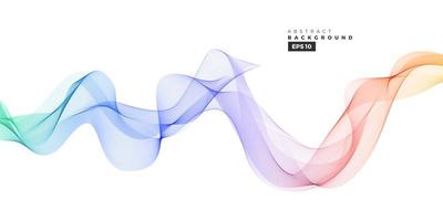 colorful vector line wave background.