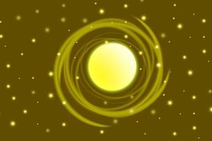 Fondo de galaxia espacial de semitono con degradado amarillo y marrón vector