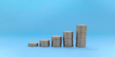 Stacked coins investment stock growth photo