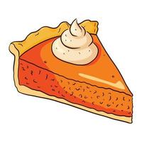Pumpkin Pie Piece Illustration vector