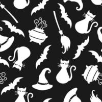 Seamless pattern with halloween elements. Halloween background. vector