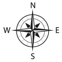 Online compass app logo design Royalty Free Vector Image