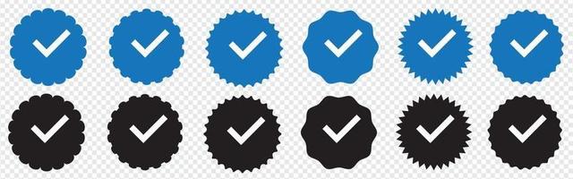 Verified badge profile set. Instagram verified badge. Social media vector