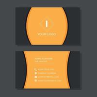 Black and orange business card vector