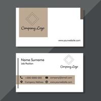 Gray and white business card vector