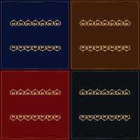 Set of golden frames in the shape of hearts vector