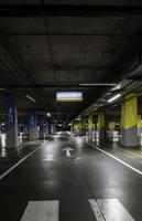 Interior of underground parking photo