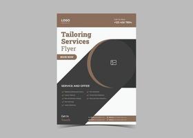 Tailor service flyer design template. vector