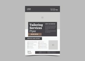 Tailor service flyer design template. vector