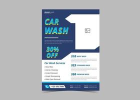 Car wash flyer design template vector