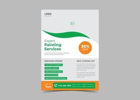 Paint service flyer design template vector