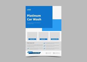 Car wash flyer design template vector