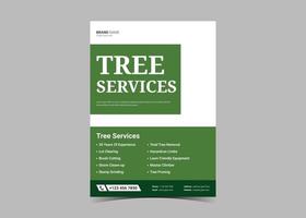 Tree service flyer design template vector