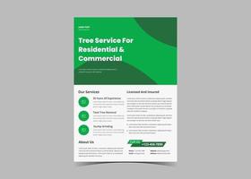 Tree service flyer design template vector