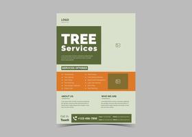 Tree service flyer design template vector