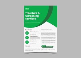 Tree service flyer design template vector