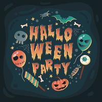 Halloween Party Typography Concept vector