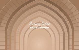 arcos beige de lujo con fondo de efecto espejo infinito vector