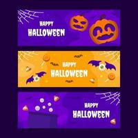 Halloween Festivity Banner Collection vector