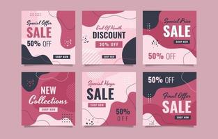 Sale and Special Offer Social Media Posts vector