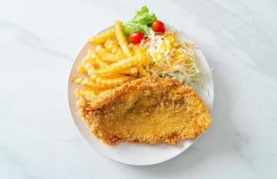 Fried fish and potatoes chips