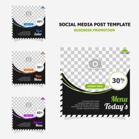 Social media post promotion with dark brown colour style eleven vector