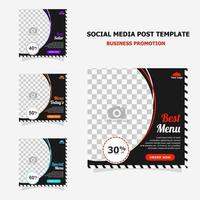 Social media post promotion with dark brown colour style thirteen vector
