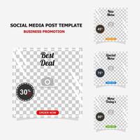 Simple social media post template for your business style five vector
