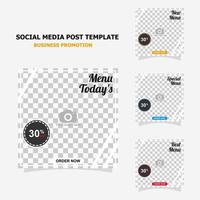 Simple social media post template for your business style one vector