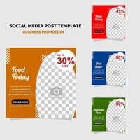 Simple template social media promotion style eighteen vector