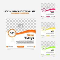 Social media for your food business promotion style one vector