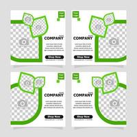 Package template social media post promotion style one vector