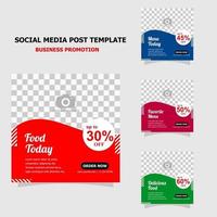 Simple template social media promotion style seventeen vector