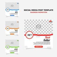 Social media for your food business promotion style twenty five vector