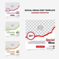 Social media for your food business promotion style twelve vector