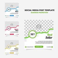 Social media for your food business promotion style sixteen vector