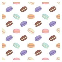 patrón transparente de colores con macarons vector