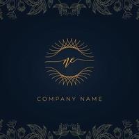 Elegant luxury letter NE logo. vector