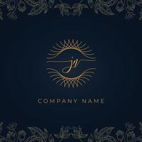 Elegant luxury letter JN logo. vector