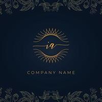 Elegant luxury letter IA logo. vector