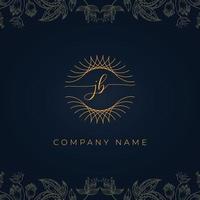 Elegant luxury letter JB logo. vector