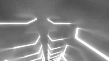 Star-shaped neon light in black and white video