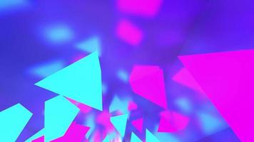 bucle de animación 3d de luz de neón púrpura y azul video