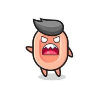 cute soap cartoon in a very angry pose vector