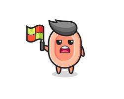 soap character as line judge putting the flag up vector