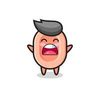 cute soap mascot with a yawn expression vector