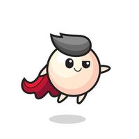 cute pearl superhero character is flying vector
