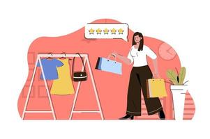 Shopping time concept for website and mobile site vector